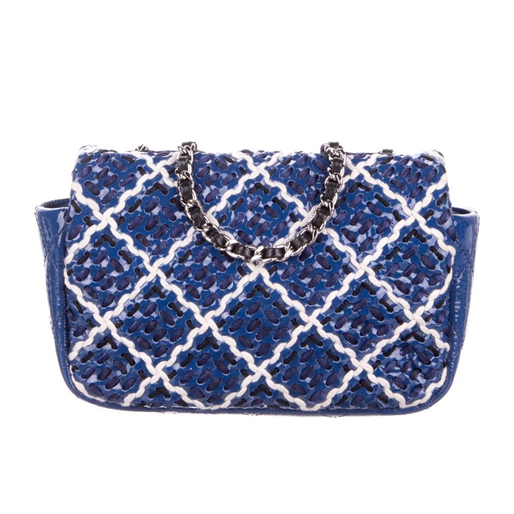 CHANEL Mini Patent Embroidered Tweed Flap Bag - Picture 3 of 5